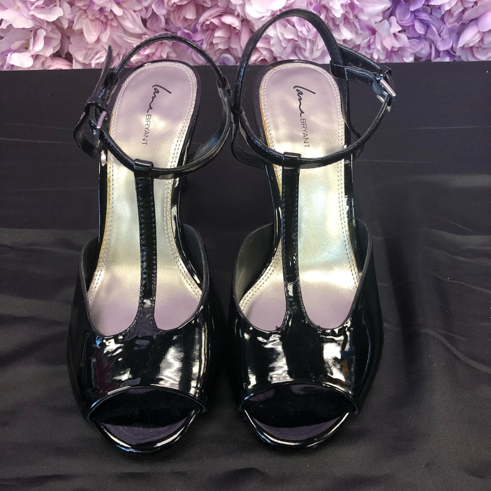 Lane Bryant 11w Patent leather heel sandal
